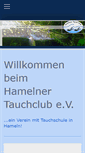 Mobile Screenshot of hamelnertauchclub.de